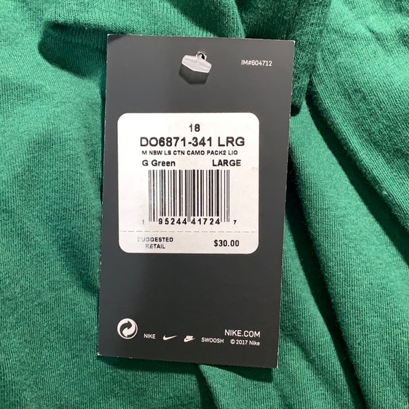 NIKE MEN’s Long Sleeve Tee Shirt - Size L - Picture 9 of 9